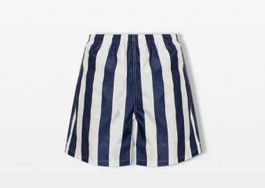 AMI PARIS Ανδρικό Πολύχρωμο Striped Swim Shorts - AMI PARIS - 